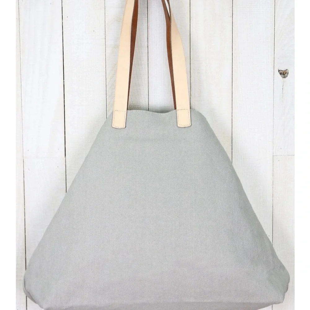 Lovestitch Elegant Cream and Tan Tote Bag